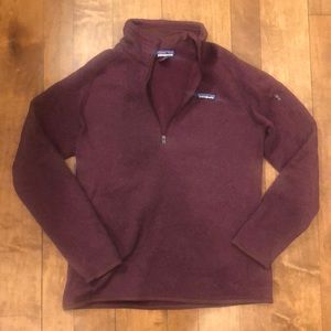 Burgundy Patagonia Better Sweater 1/4 Zip - Large